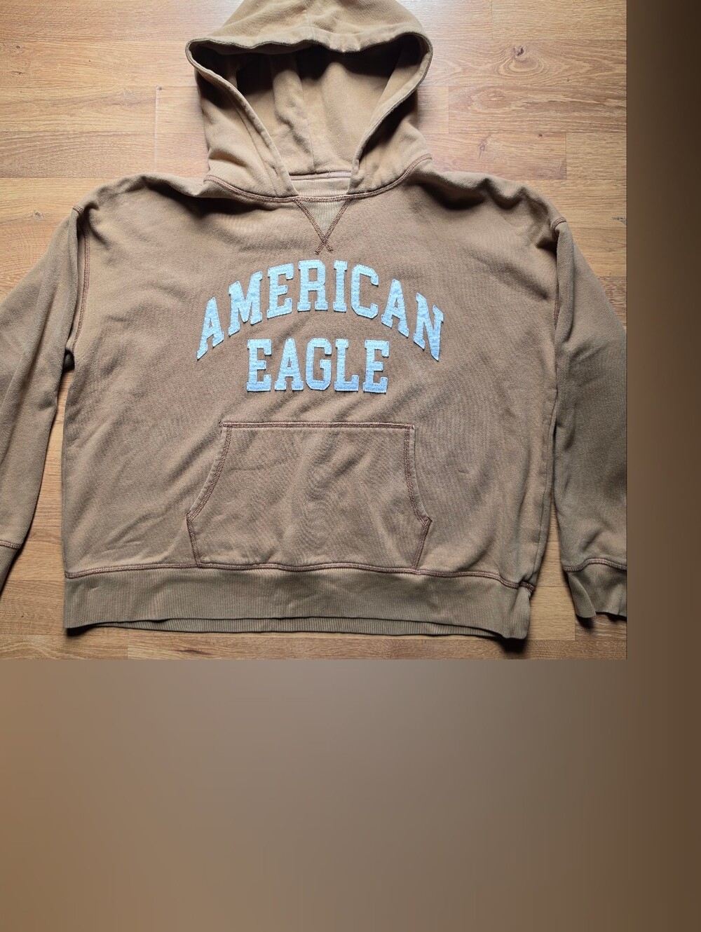 American Eagle Outfitters Men's Brown Hoodie Sweatshirt